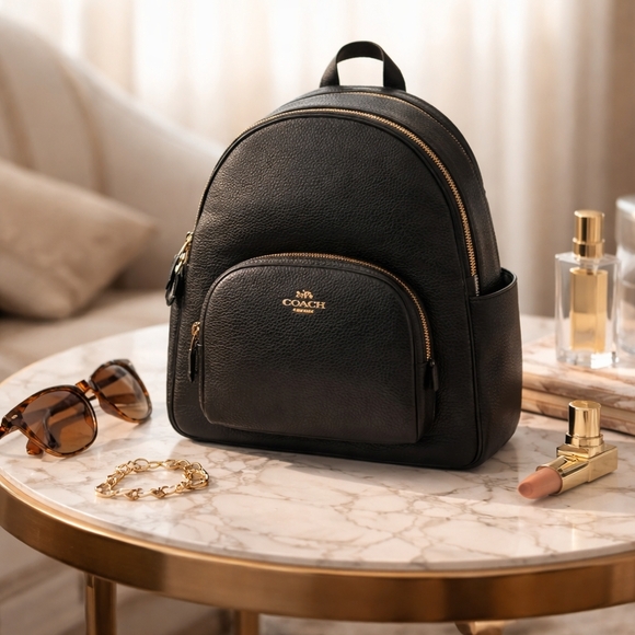 Coach Black Leather Backpack - Picture 13 of 14